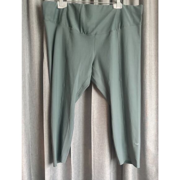 Nike One Tight Performance Leggings, Color Blue Green, Women Plus Size 3X - Picture 1 of 13